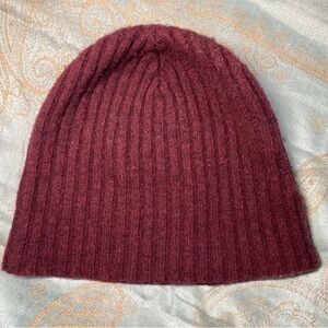 Gap 80% Lambswool Burgundy Maroon Knit Hat Vintage 2005